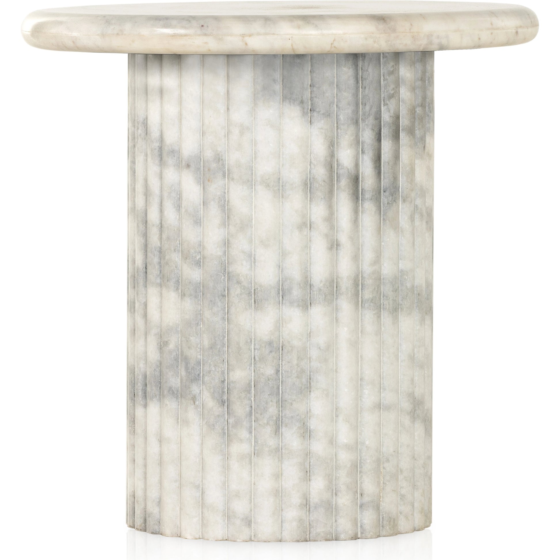 Oranda End Table by Four Hands. Made from solid marble, engineered hardwood in a modern style.