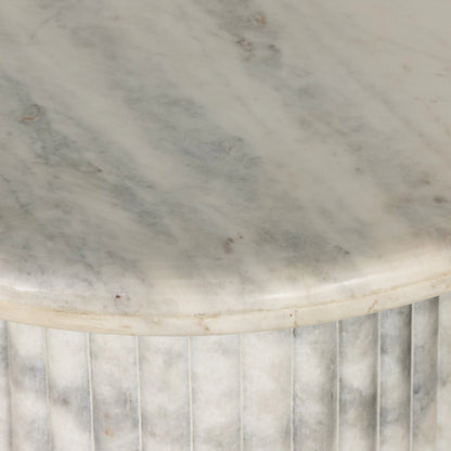 Oranda End Table by Four Hands. Made from solid marble, engineered hardwood in a modern style.