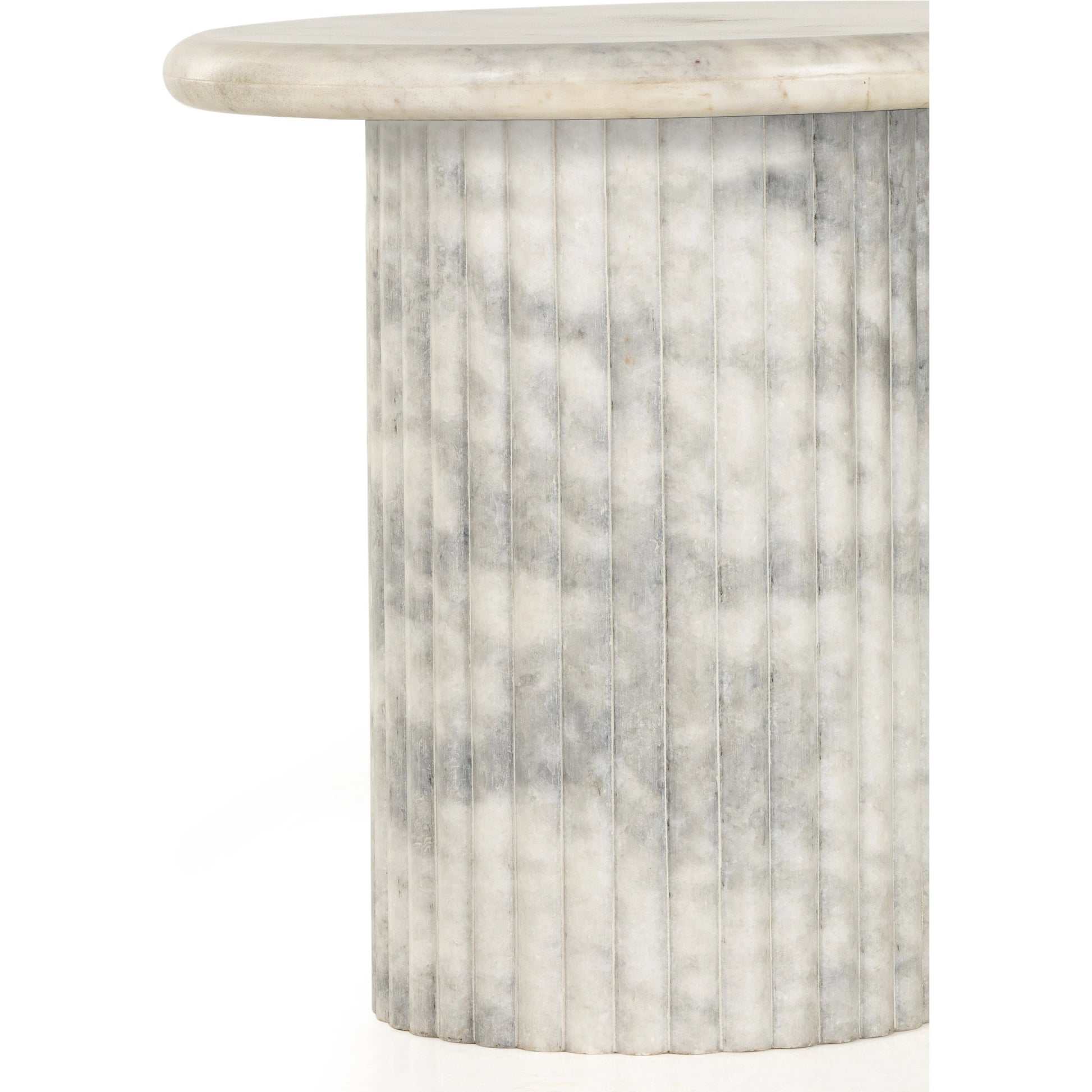 Oranda End Table by Four Hands. Made from solid marble, engineered hardwood in a modern style.