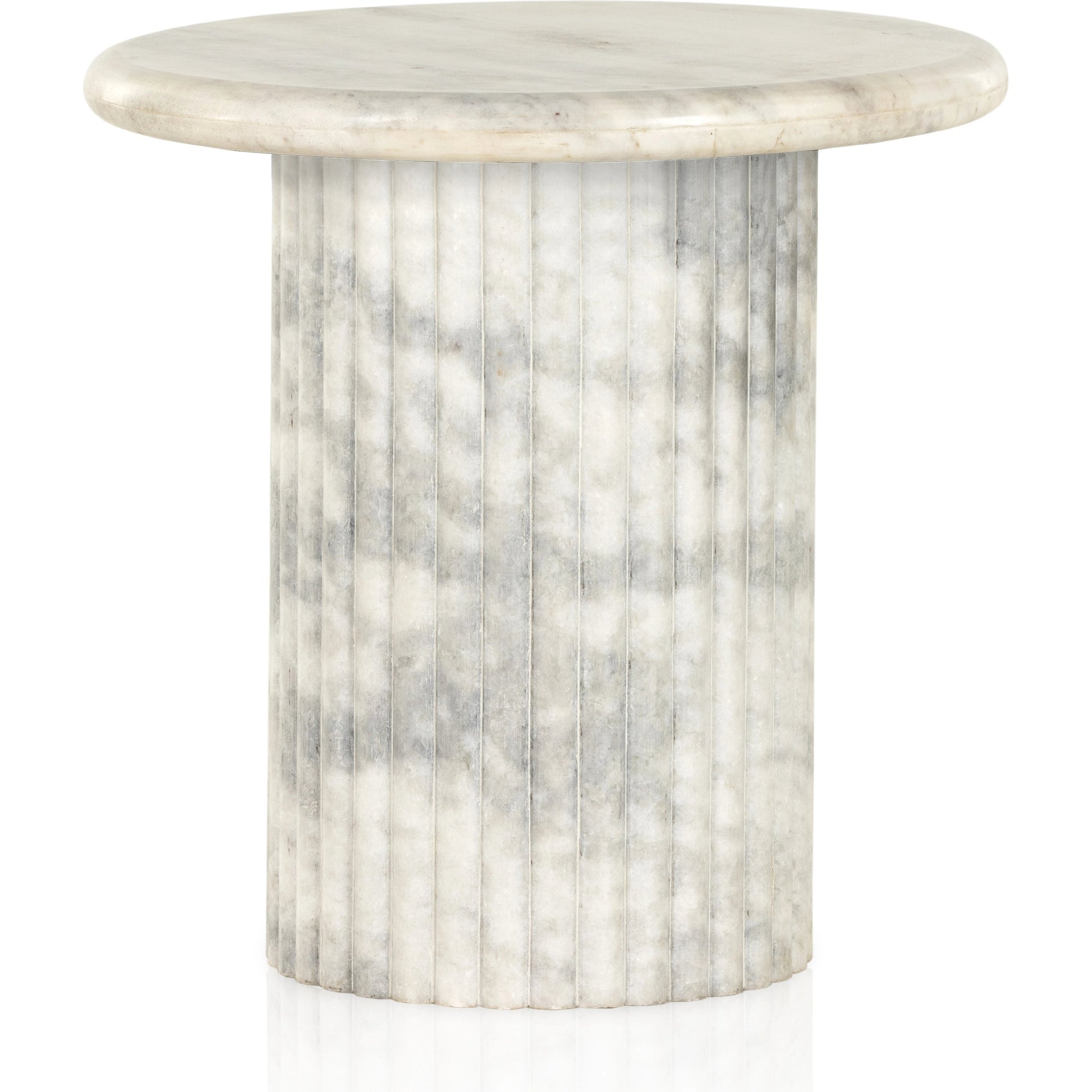 Oranda End Table by Four Hands. Made from solid marble, engineered hardwood in a modern style.