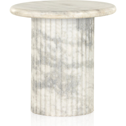 Oranda End Table by Four Hands. Made from solid marble, engineered hardwood in a modern style.