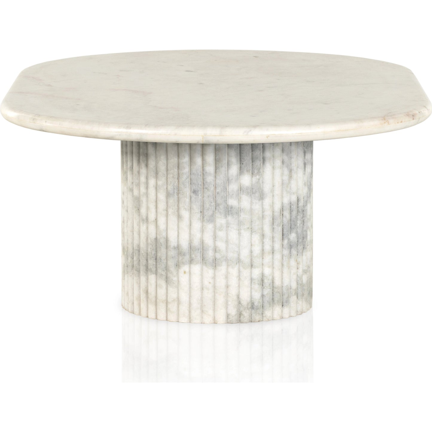 005 SI-1977645 | Additional Silo | Oranda Coffee Table by Four Hands in polished white marble. Made from solid marble, engineered hardwood in a modern style.