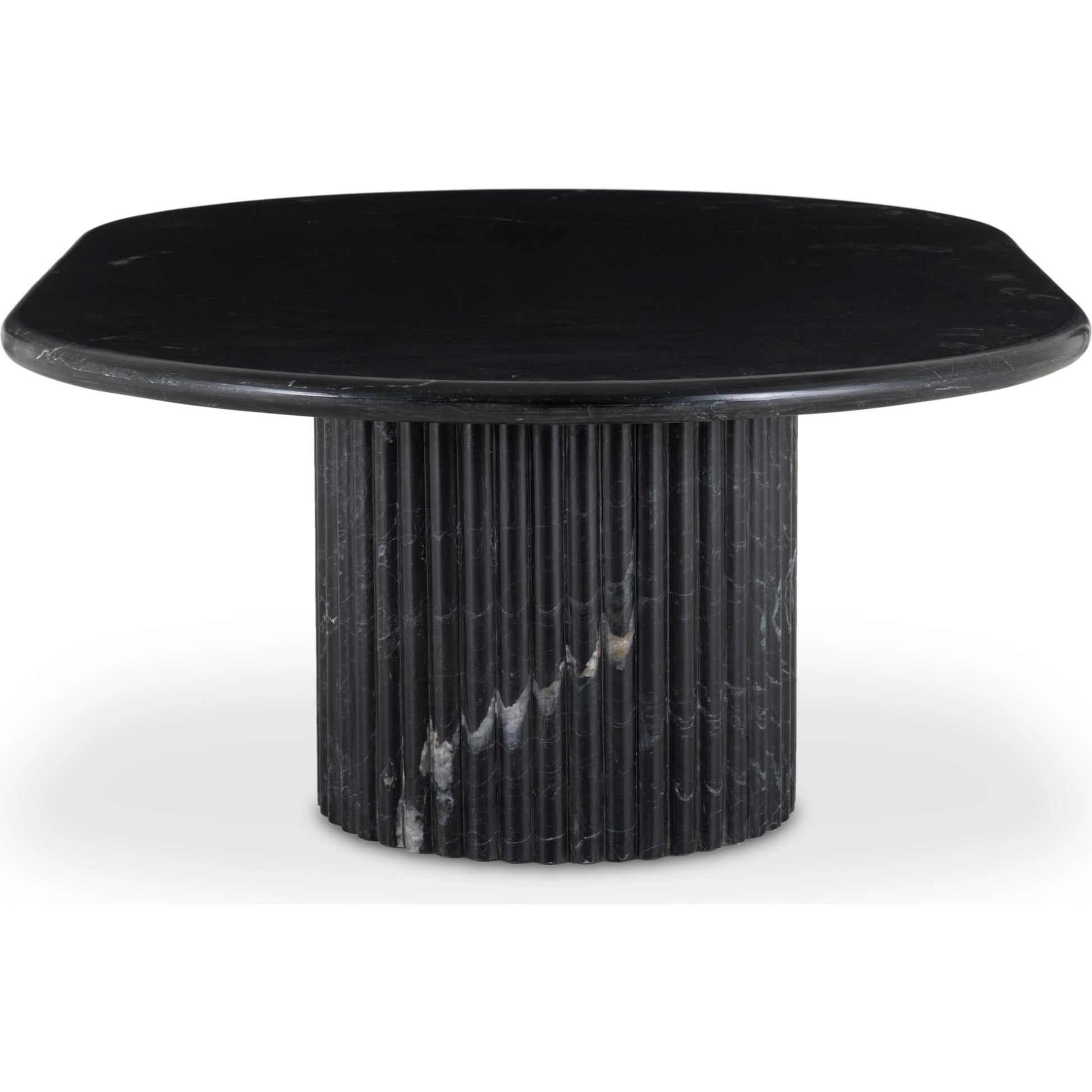 Oranda Coffee Table by Four Hands in polished white marble. Made from solid marble, engineered hardwood in a modern style.
