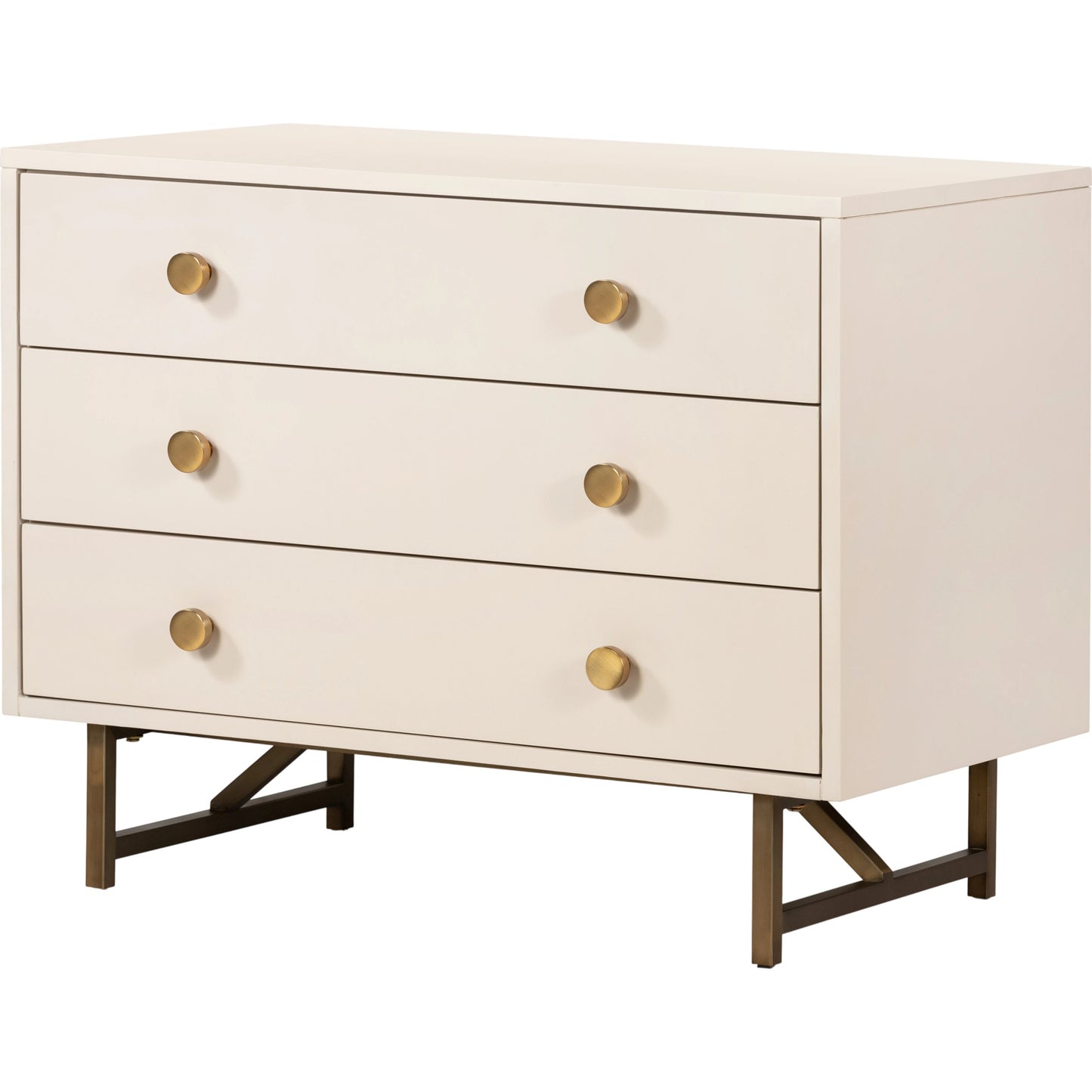 001 SI-1977891 | Primary Silo | Van Rectangular Nightstand by Four Hands in alabaster. Made from engineered hardwood, stainless steel, iron in a modern style.