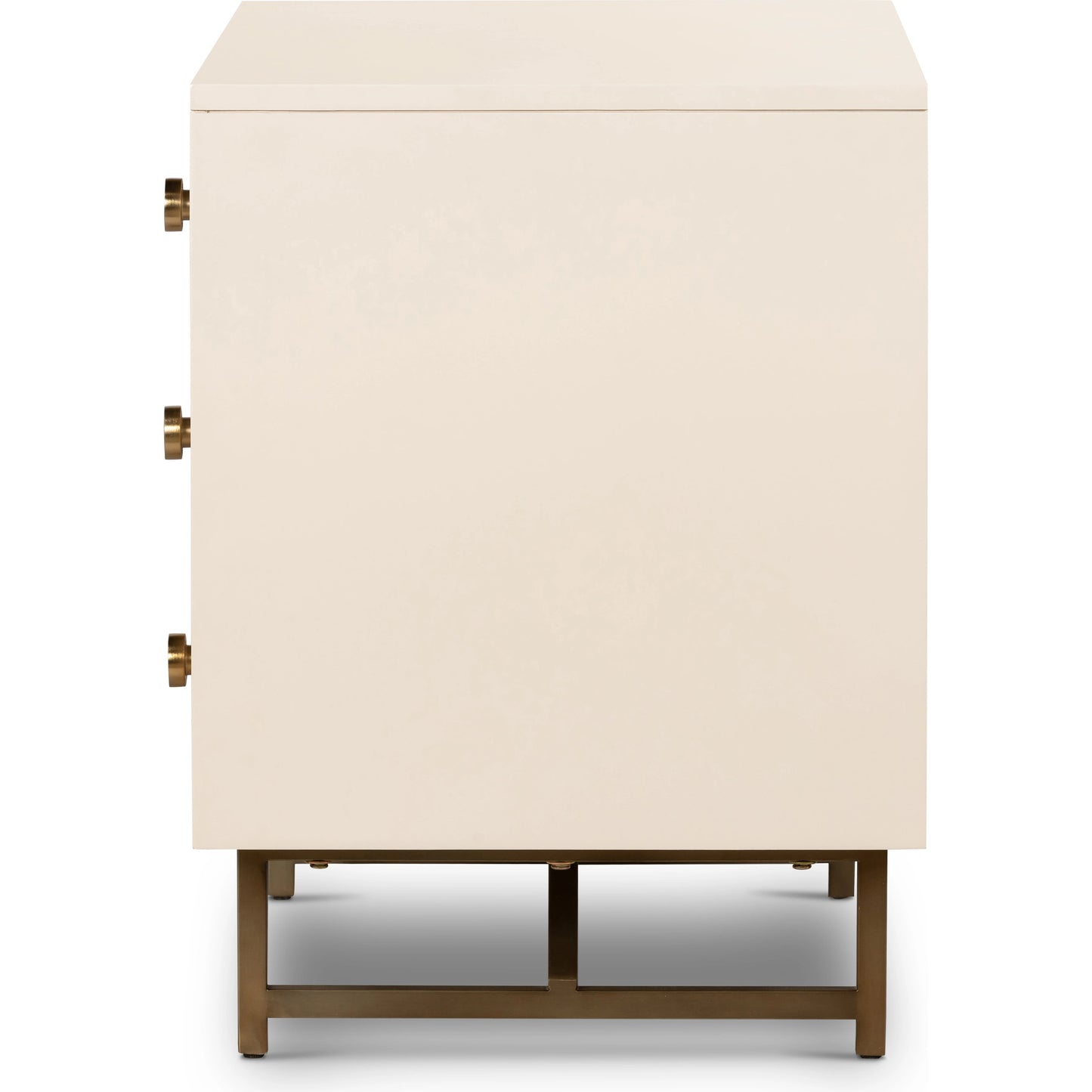 007 SI-1977891 | Additional Silo | Van Rectangular Nightstand by Four Hands in alabaster. Made from engineered hardwood, stainless steel, iron in a modern style.