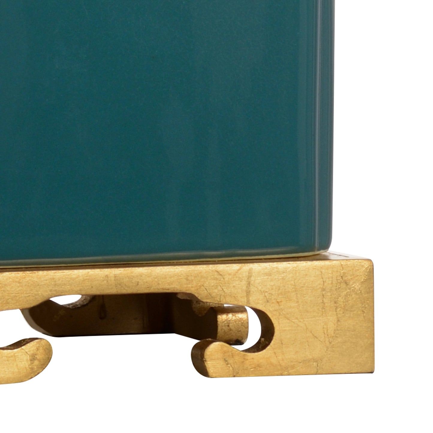 002 SI-2104330 | Closeup | Inkwell Lamp by Wildwood in green. Made from unique in a modern style.