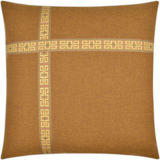 St. John Pillow by DV Kap Home in nugget. Made from 100% polyester in a unique style.