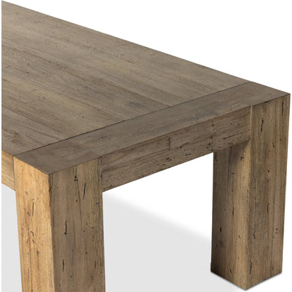 Abaso Dining Table by Four Hands. Made from thick oak veneer, engineered hardwood in a modern style.