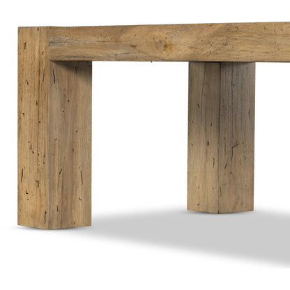 Abaso Dining Table by Four Hands. Made from thick oak veneer, engineered hardwood in a modern style.