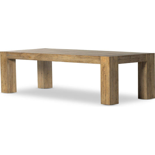 Abaso Dining Table by Four Hands. Made from thick oak veneer, engineered hardwood in a modern style.