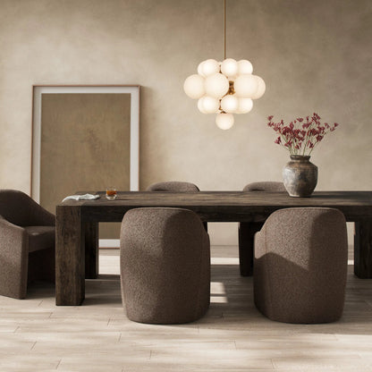 Abaso Dining Table by Four Hands. Made from thick oak veneer, engineered hardwood in a modern style.