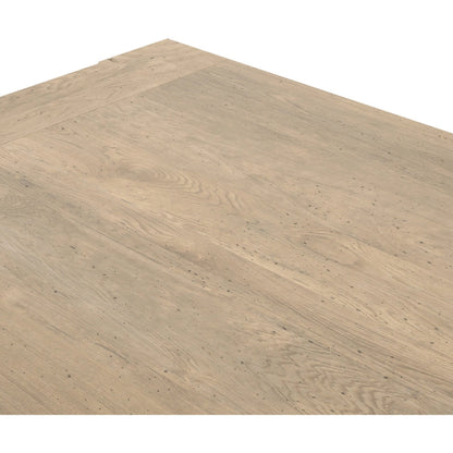 Abaso Dining Table by Four Hands in smoked oak veneer. Made from unique in a modern style.