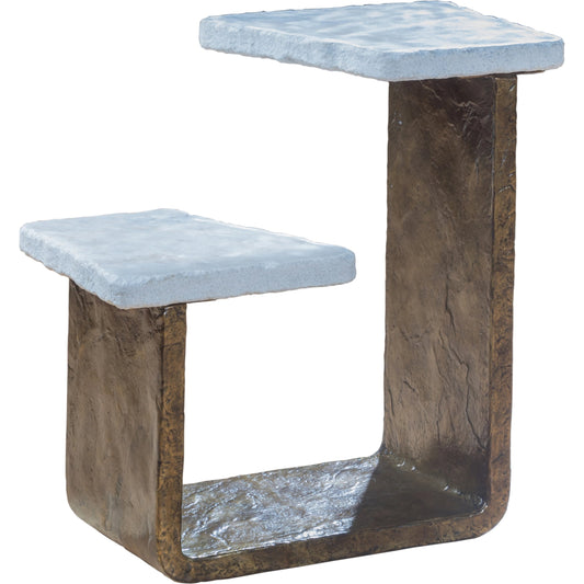 Contango Tiered Spot Table by Artistica Home in patinized bronze. Made from unique in a modern style.