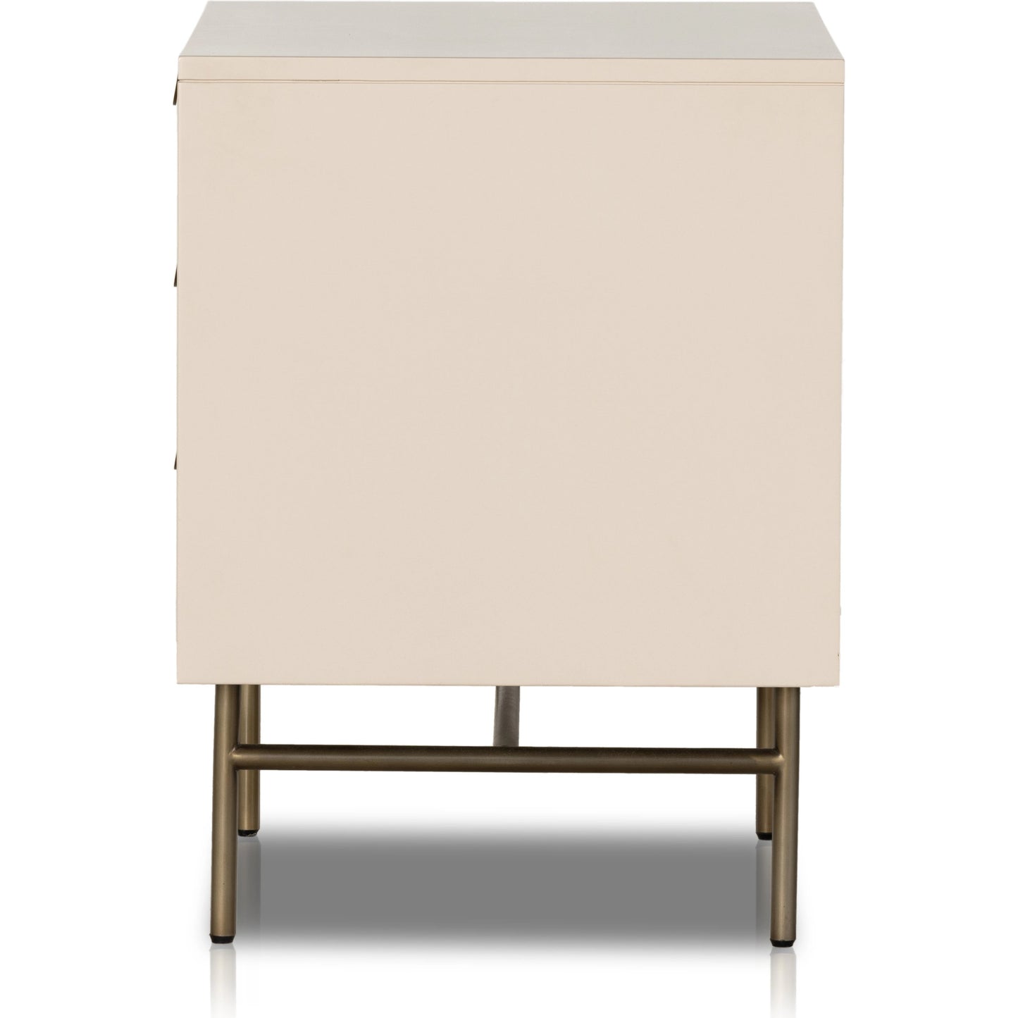 007 SI-1977499 | Additional Silo | Luella Large Nightstand by Four Hands in matte alabaster, light natural cane. Made from engineered hardwood, cane, stainless steel in a modern style.