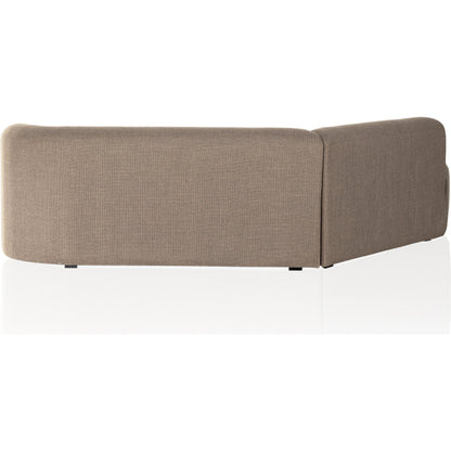 Kipton 2-Piece Sectional by Four Hands in gibson mink. Made from 97% polyester, 3% acrylic, solid pine, 98% polyurethane foam, 2% fiber in a modern style.