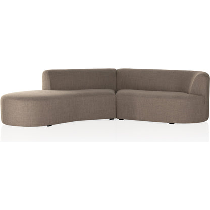Kipton 2-Piece Sectional by Four Hands in gibson mink. Made from 97% polyester, 3% acrylic, solid pine, 98% polyurethane foam, 2% fiber in a modern style.