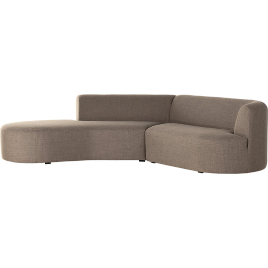 Kipton 2-Piece Sectional by Four Hands in gibson mink. Made from 97% polyester, 3% acrylic, solid pine, 98% polyurethane foam, 2% fiber in a modern style.