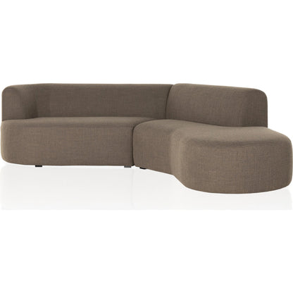 Kipton 2-Piece Sectional by Four Hands in gibson mink. Made from 97% polyester, 3% acrylic, solid pine, 98% polyurethane foam, 2% fiber in a modern style.