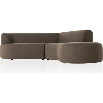 Kipton 2-Piece Sectional by Four Hands in gibson mink. Made from 97% polyester, 3% acrylic, solid pine, 98% polyurethane foam, 2% fiber in a modern style.