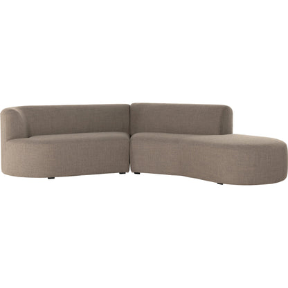 Kipton 2-Piece Sectional by Four Hands in gibson mink. Made from 97% polyester, 3% acrylic, solid pine, 98% polyurethane foam, 2% fiber in a modern style.