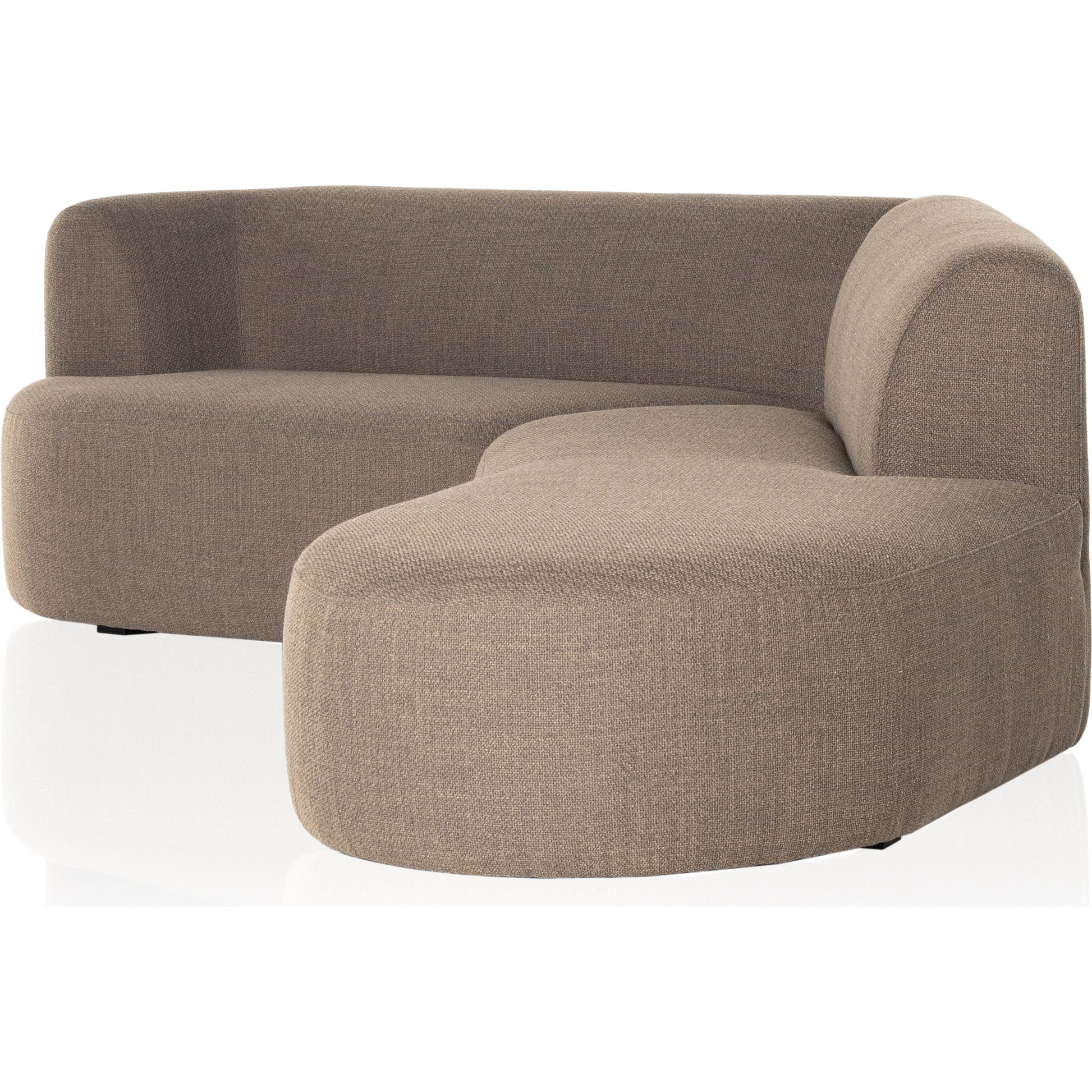 Kipton 2-Piece Sectional by Four Hands in gibson mink. Made from 97% polyester, 3% acrylic, solid pine, 98% polyurethane foam, 2% fiber in a modern style.