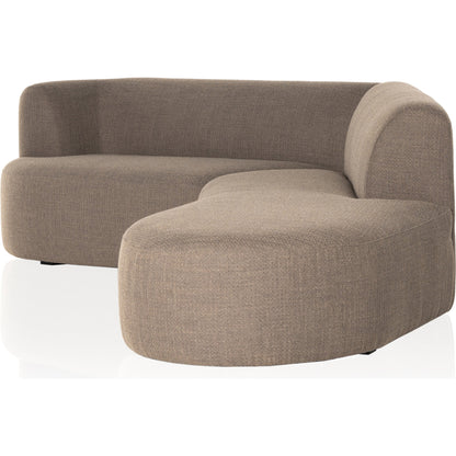 Kipton 2-Piece Sectional by Four Hands in gibson mink. Made from 97% polyester, 3% acrylic, solid pine, 98% polyurethane foam, 2% fiber in a modern style.