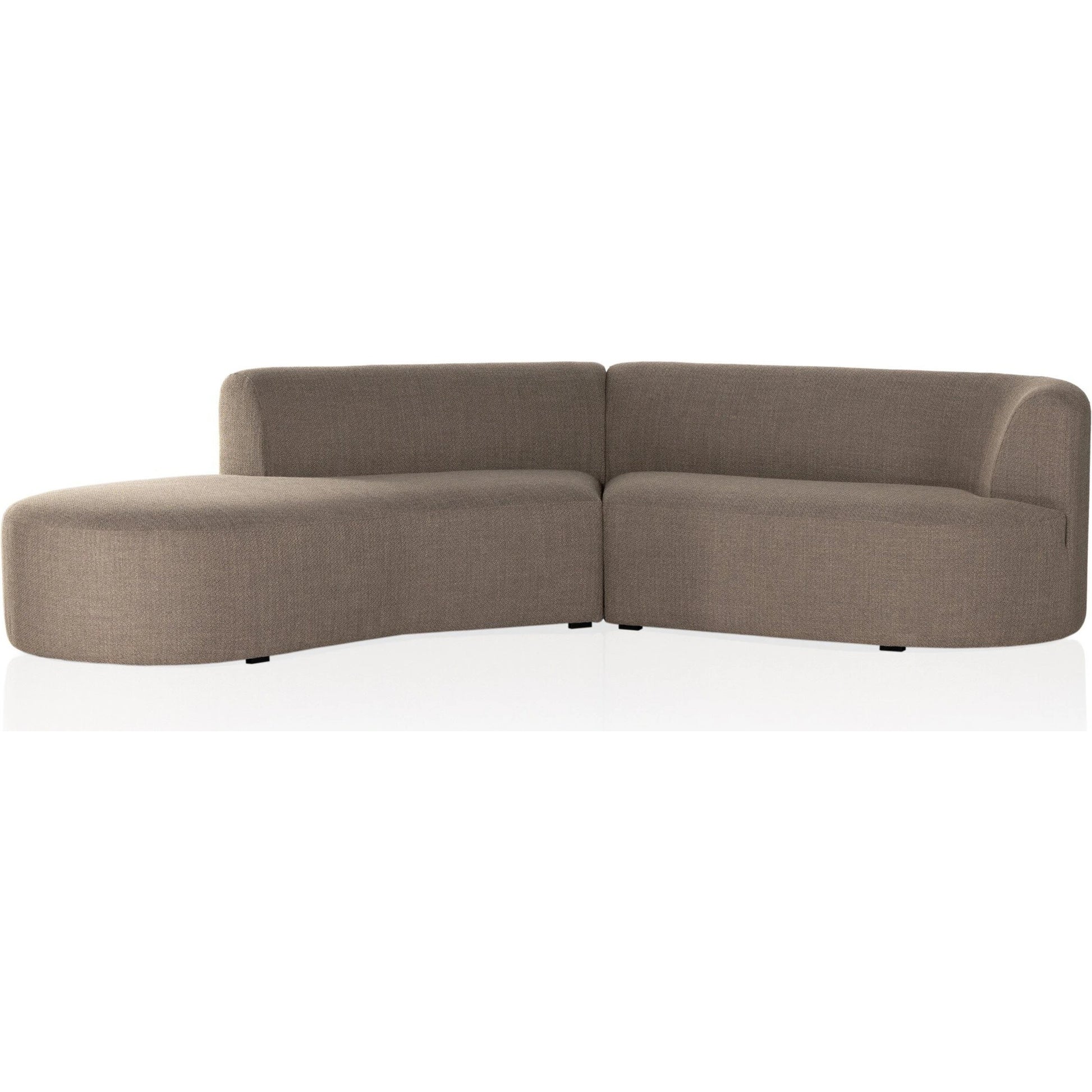 Kipton 2-Piece Sectional by Four Hands in gibson mink. Made from 97% polyester, 3% acrylic, solid pine, 98% polyurethane foam, 2% fiber in a modern style.