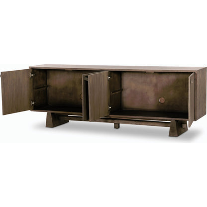 Malmo Sideboard by Four Hands in aged natural oak, aged natural oak veneer and aged natural oak. Made from solid oak, oak veneer in a modern style.