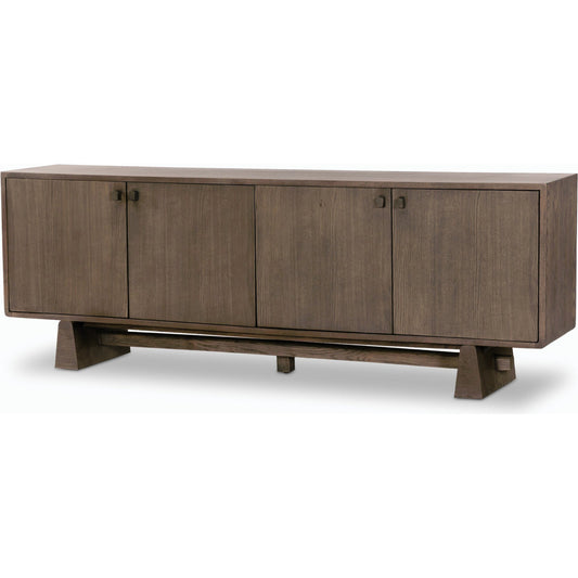 Malmo Sideboard by Four Hands in aged natural oak, aged natural oak veneer and aged natural oak. Made from solid oak, oak veneer in a modern style.