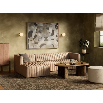 Augustine 2-Piece Sectional by Four Hands in palermo drift. Made from top grain leather, poplar plywood, 100% polyester in a coastal style.