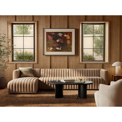 Augustine 2-Piece Sectional by Four Hands in palermo drift. Made from top grain leather, poplar plywood, 100% polyester in a coastal style.