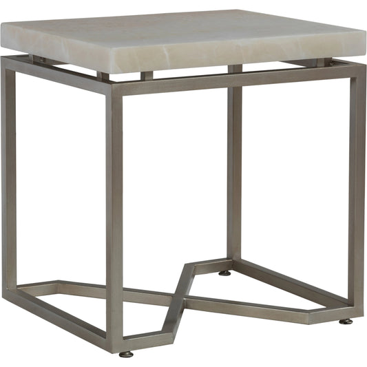 001 SI-2136950 | Primary Silo | Vara Rectangular End Table by Artistica Home in champagne silver leaf. Made from unique in a modern style.