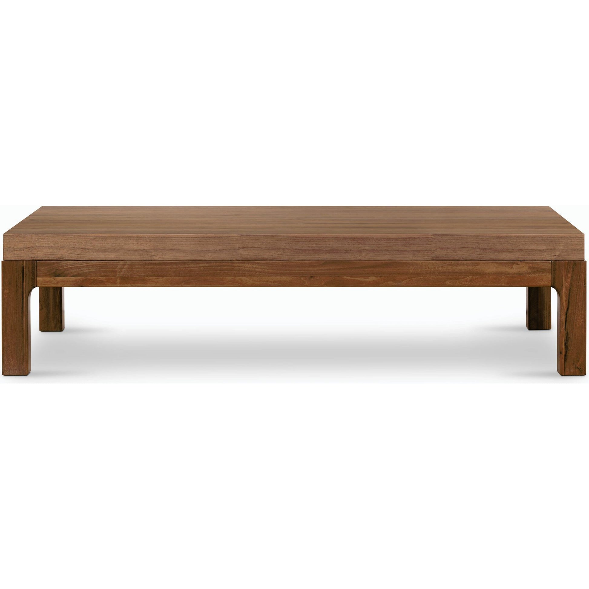 Arturo Coffee Table by Four Hands in natural walnut. Made from walnut veneer, solid walnut in a modern style.