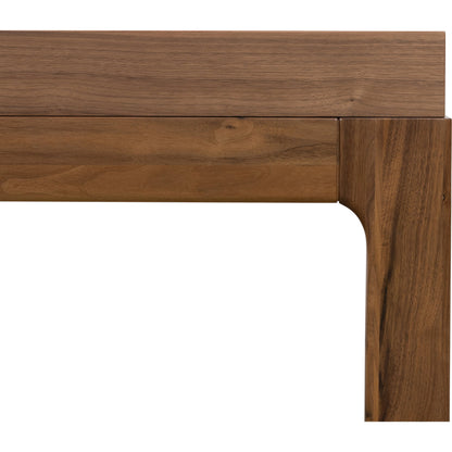 Arturo Coffee Table by Four Hands in natural walnut. Made from walnut veneer, solid walnut in a modern style.