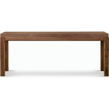 Arturo Console Table by Four Hands in natural walnut. Made from walnut veneer, solid walnut in a modern style.