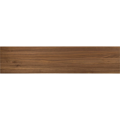 Arturo Console Table by Four Hands in natural walnut. Made from walnut veneer, solid walnut in a modern style.