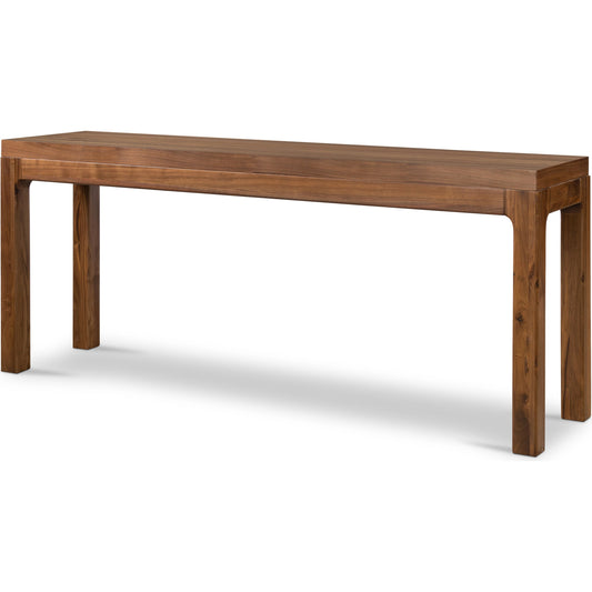 Arturo Console Table by Four Hands in natural walnut. Made from walnut veneer, solid walnut in a modern style.