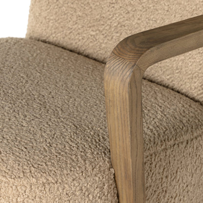 Melrose Desk Chair by Four Hands. Made from 100% polyester, solid ash, aluminum in a modern style.