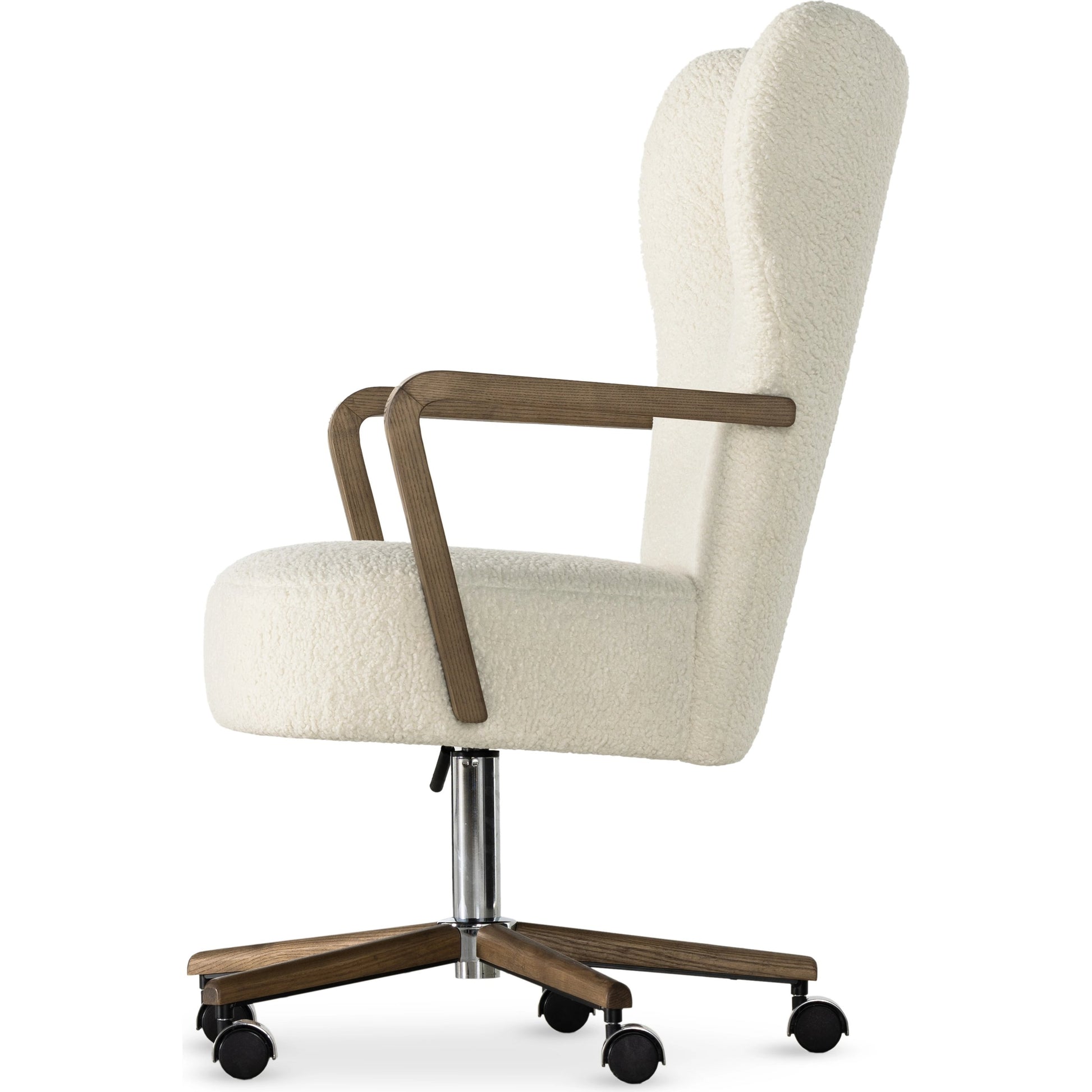 Melrose Desk Chair by Four Hands. Made from 100% polyester, solid ash, aluminum in a modern style.