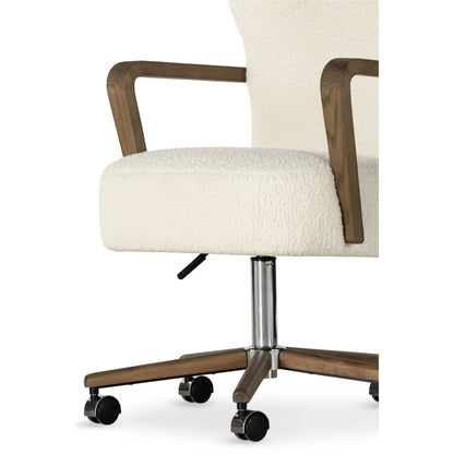 Melrose Desk Chair by Four Hands. Made from 100% polyester, solid ash, aluminum in a modern style.