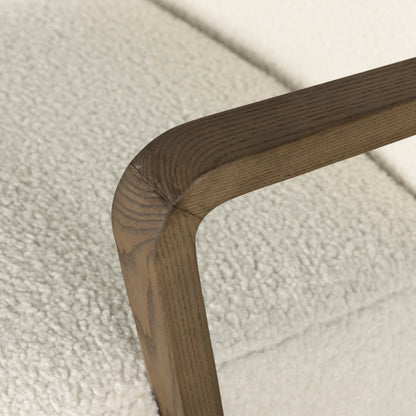 Melrose Desk Chair by Four Hands. Made from 100% polyester, solid ash, aluminum in a modern style.