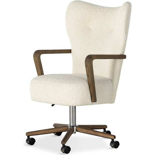 Melrose Desk Chair by Four Hands. Made from 100% polyester, solid ash, aluminum in a modern style.