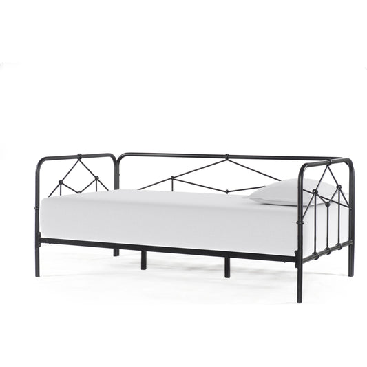 Casey Daybed by Four Hands in sandblasted vintage black, dark natural. Made from iron, solid acacia in a modern style.