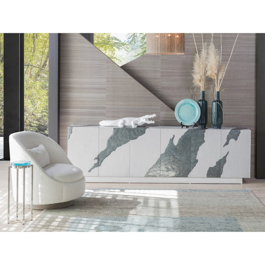 Contago White Long Media Console by Artistica Home in ivory. Made from unique in a modern style.