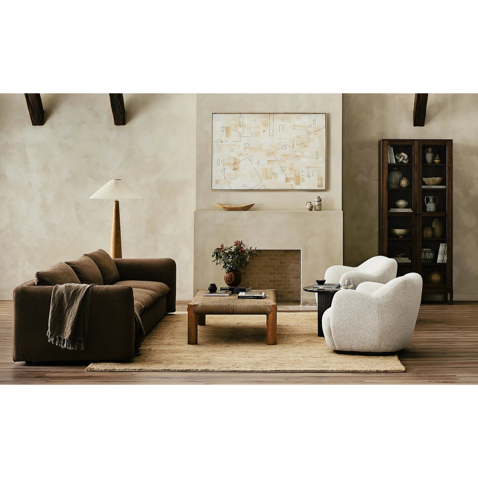 Arturo Cabinet by Four Hands in natural walnut. Made from walnut veneer, solid walnut in a modern style.
