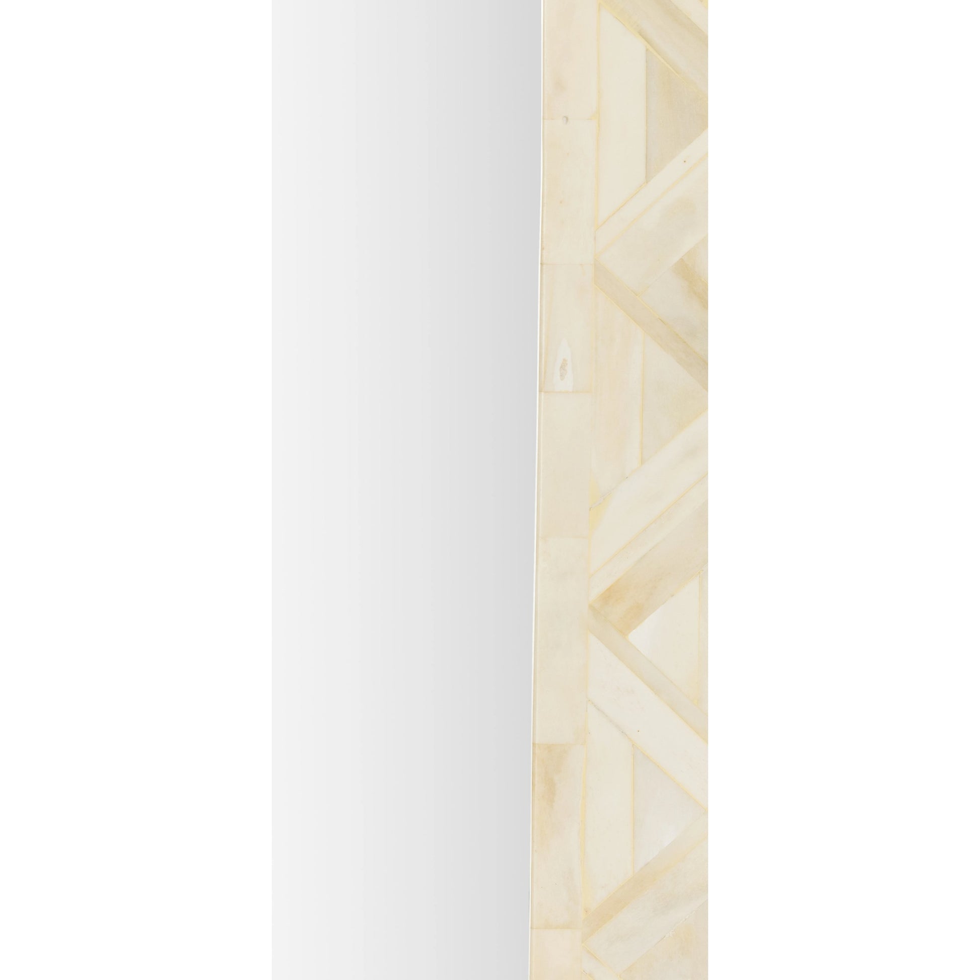 Loredo Floor Mirror by Four Hands in white bone. Made from iron, 100% bone, mirror in a modern style.