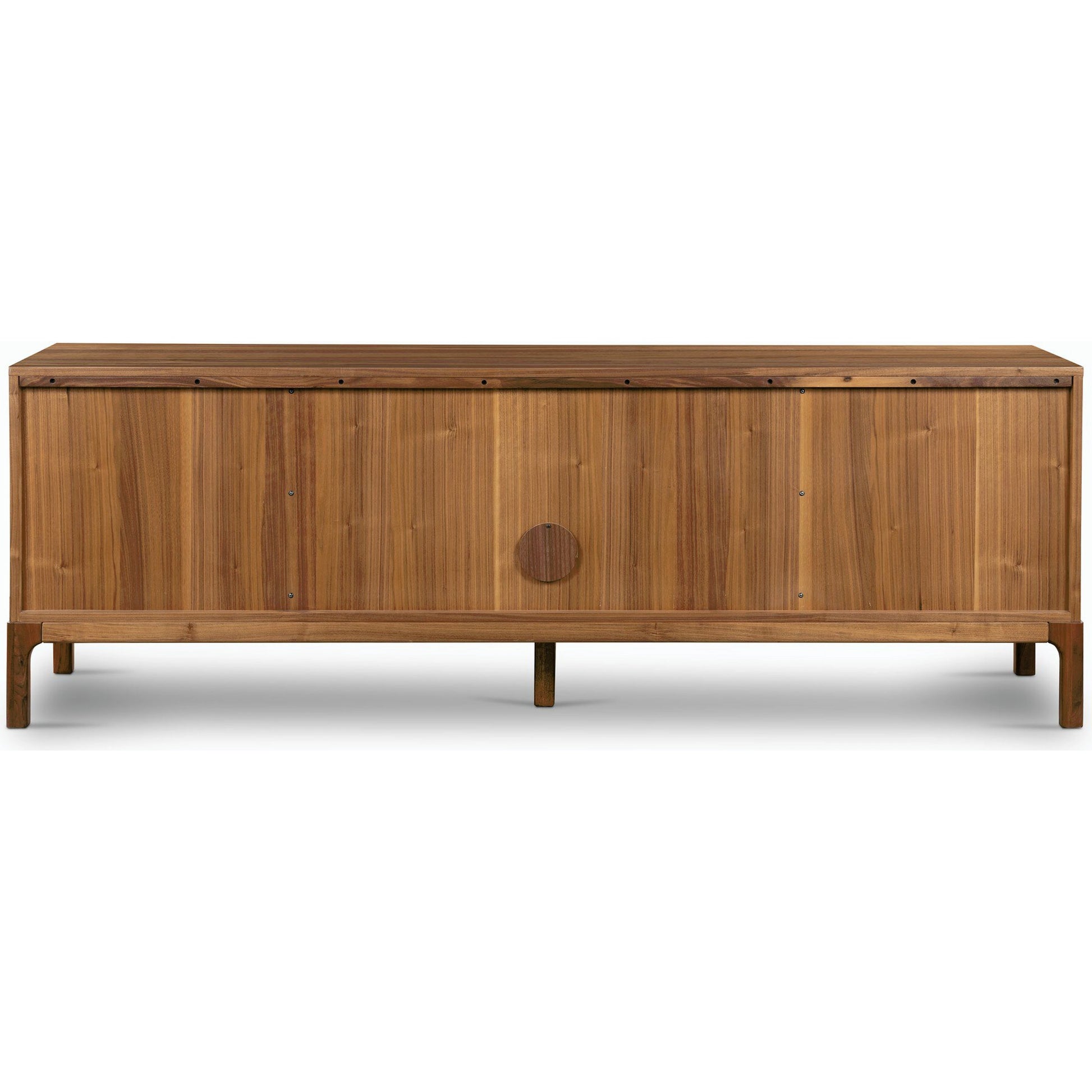 Arturo Media Console by Four Hands in natural walnut veneer. Made from walnut veneer in a modern style.