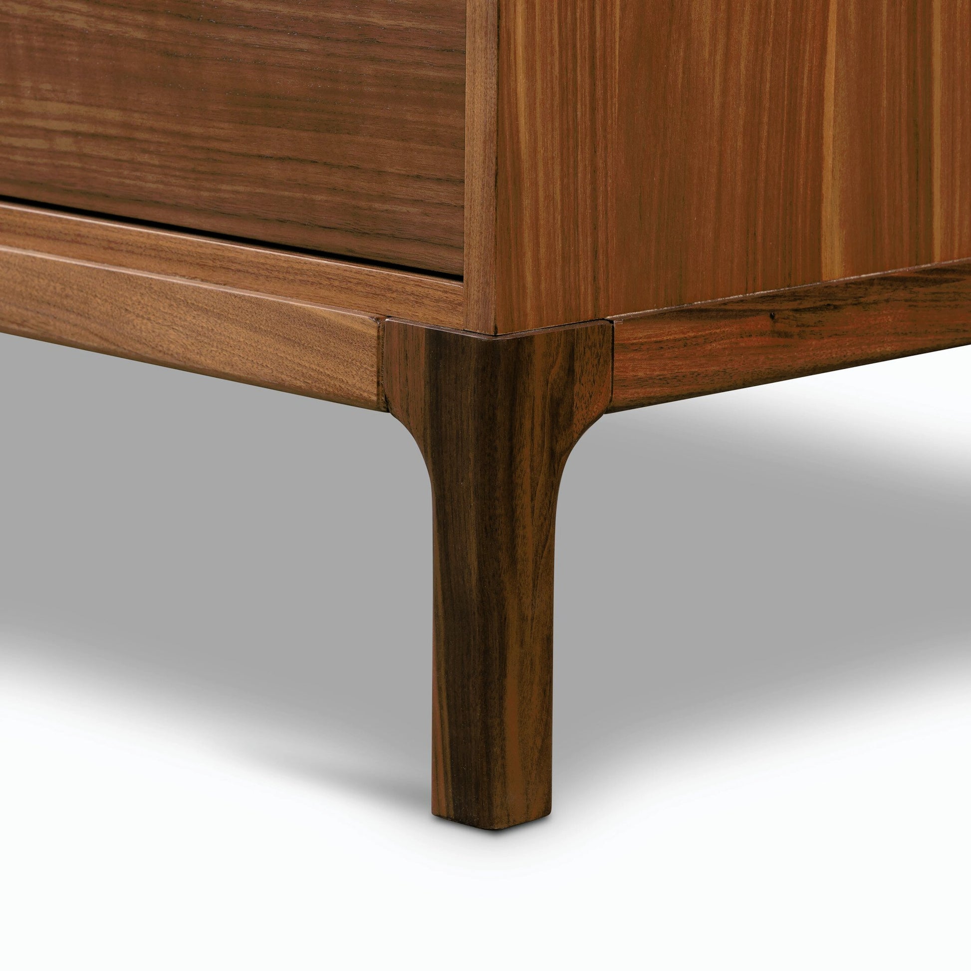 Arturo Media Console by Four Hands in natural walnut veneer. Made from walnut veneer in a modern style.