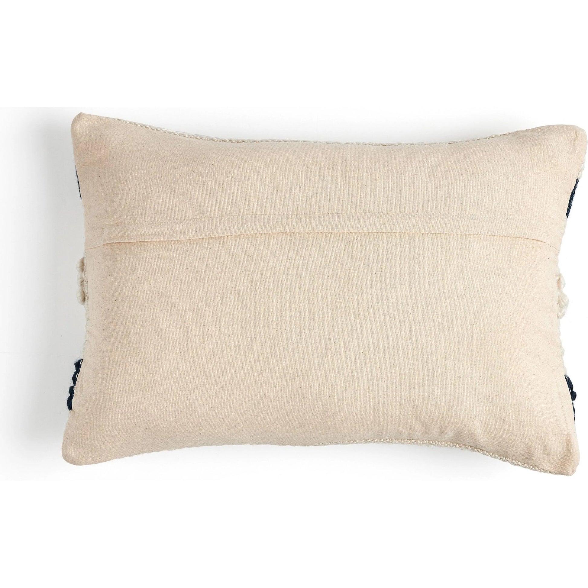 Textured Stripe Pillow by Four Hands in navy, natural, cream backing. Made from unique in a transitional style.