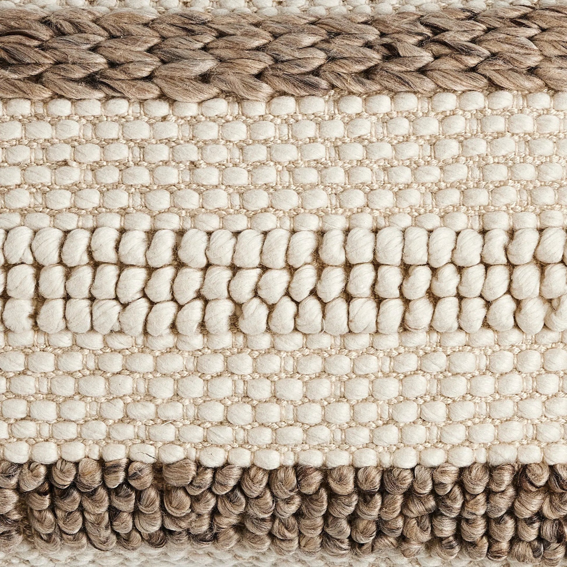 Textured Stripe Pillow by Four Hands in navy, natural, cream backing. Made from unique in a transitional style.